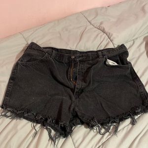 Black denim shorts!